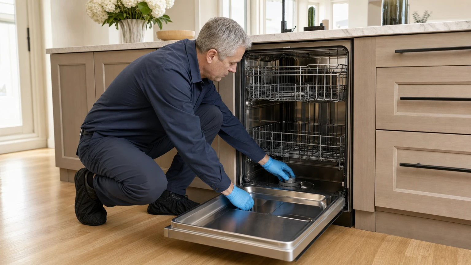 Panel-ready dishwasher diagnostic visit in Englewood Cliffs